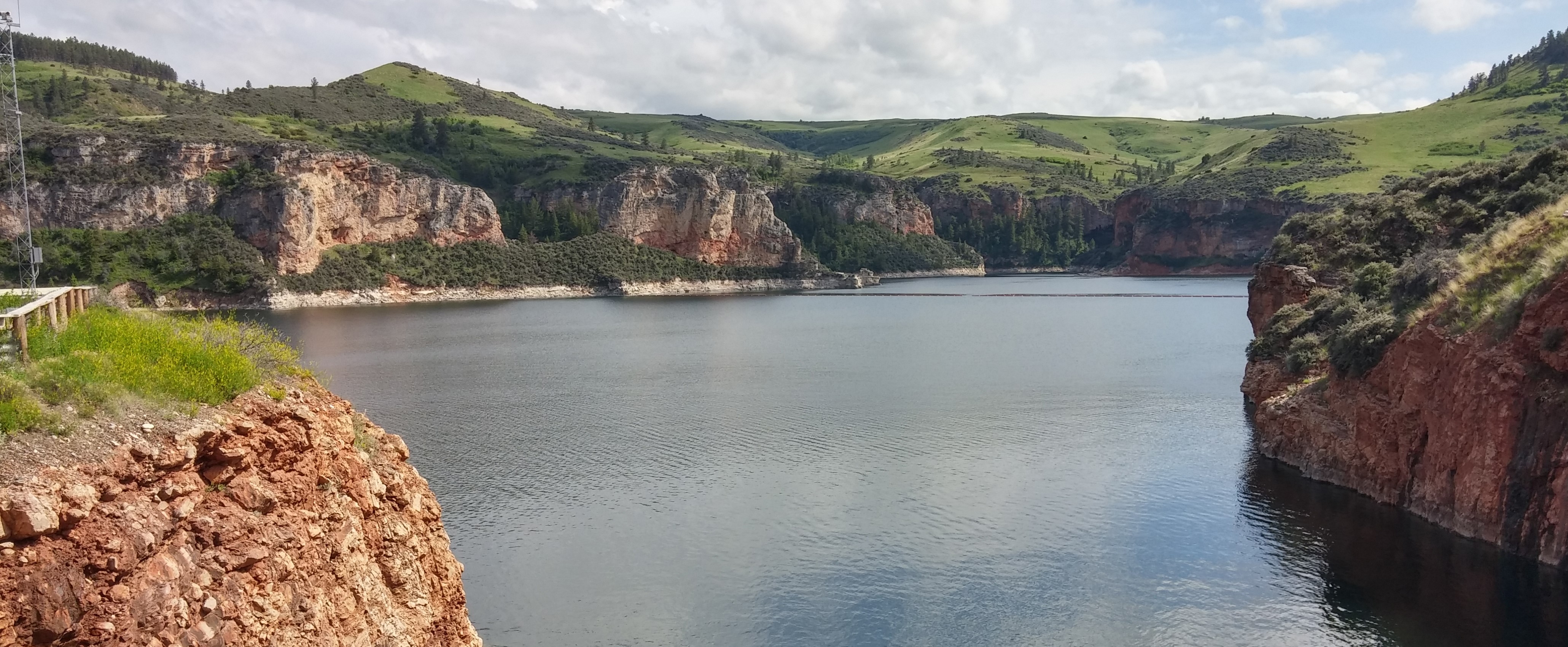 Bighorn Lake from atop Yellowtail Dam